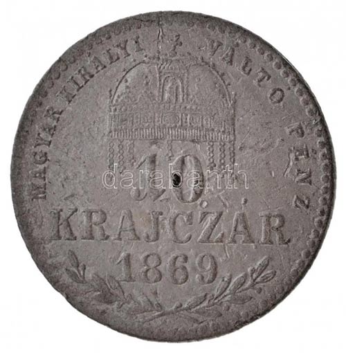 1869KB 10kr Ag Magyar Királyi ... 