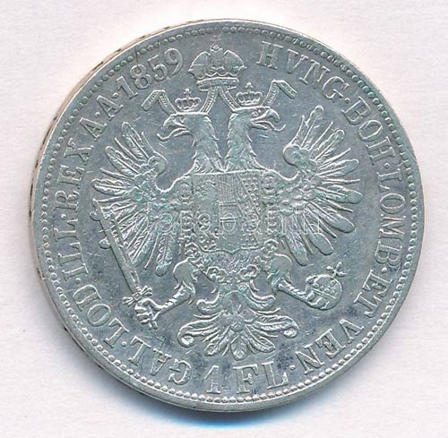 1859B 1Fl Ag Ferenc József ... 