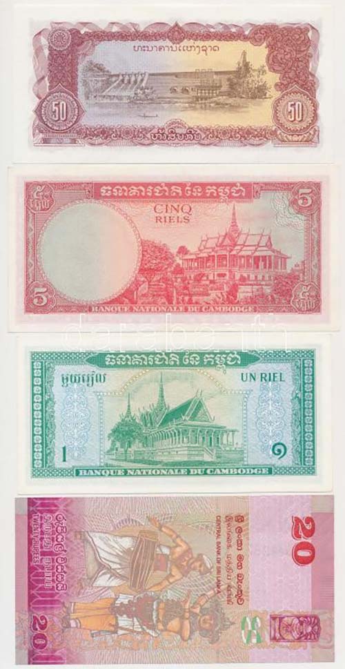 Vegyes: Laosz 1979. 50K + Sri ... 