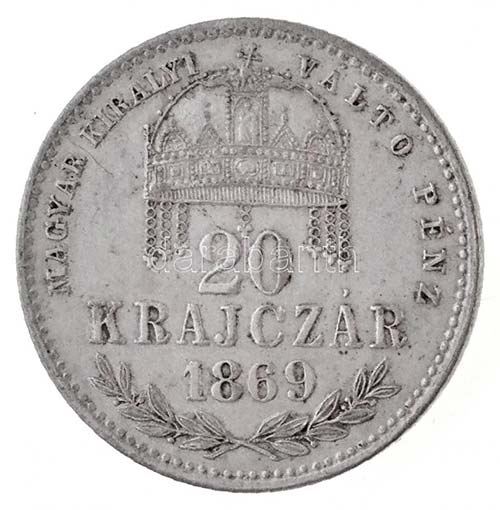 1869KB 20kr Ag Magyar Királyi ... 