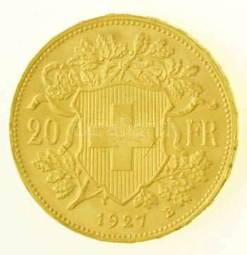 Svájc 1927B 20Fr Au (6,45g/0.900) ... 