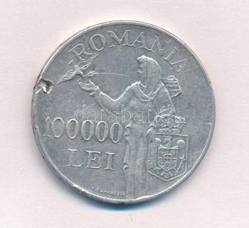 Románia 1946. 100.000L Ag I. ... 