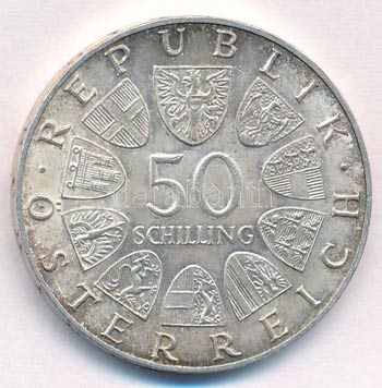 Ausztria 1965. 50Sch Ag 600 éves ... 