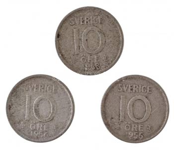 Svédország 1953-1956. 10ö Ag ... 