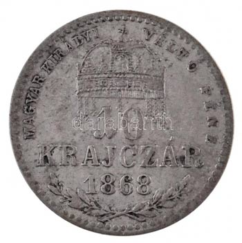 1868KB 10kr Ag Magyar Királyi ... 