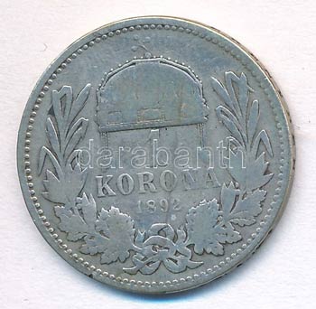 1892KB 1K Ag Ferenc József ... 