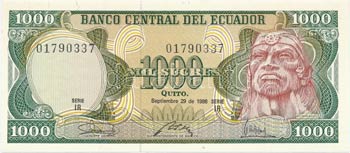 Ecuador 1986. 1000S T:I
Ecuador ... 