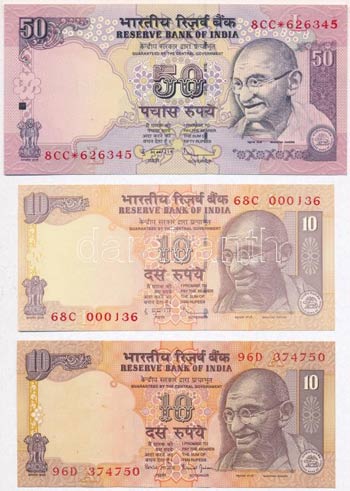 India 2006. 10R (2x) + 50R ... 
