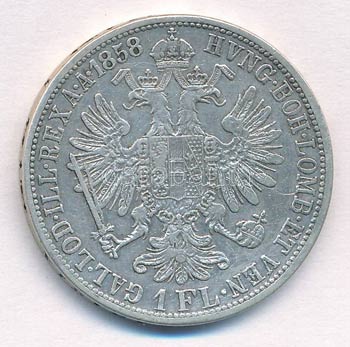 Ausztria 1858A 1Fl Ag Ferenc ... 