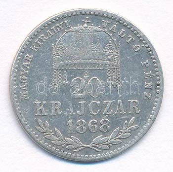 1868KB 20kr Ag Magyar Királyi ... 