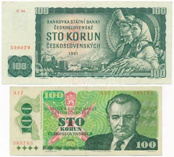 Csehszlovákia 1961. 100K + 1989. ... 