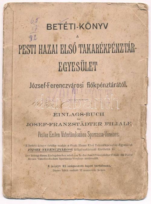 1913-1918. Pesti Hazai Első ... 