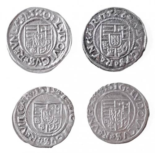 1516-1526. 4db klf II. Lajos ... 