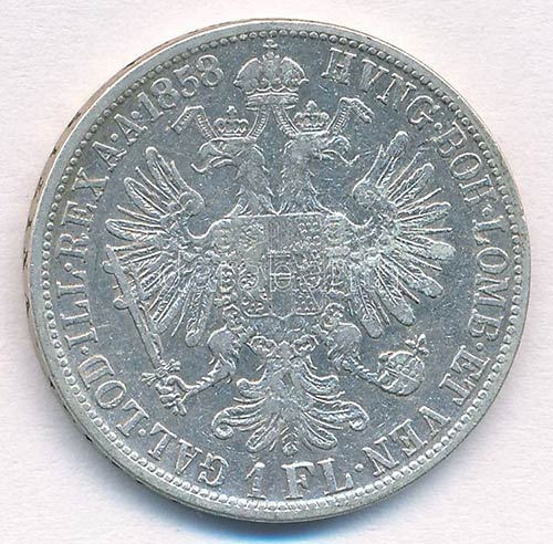 Ausztria 1858A 1Fl Ag Ferenc ... 