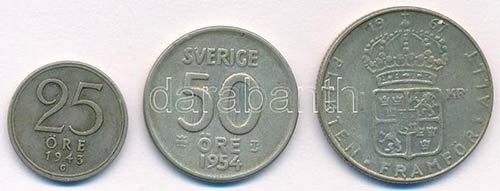 Svédország 1943G 25ö Ag + ... 