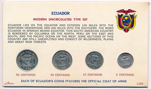 Ecuador 1946-1966. 5c-50c (4xklf) ... 