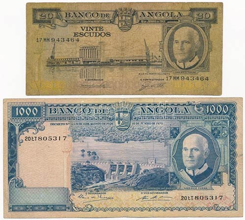 Angola 1962. 20E + 1970. 1000E ... 