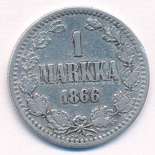 Finnország 1866S 1M Ag II. ... 
