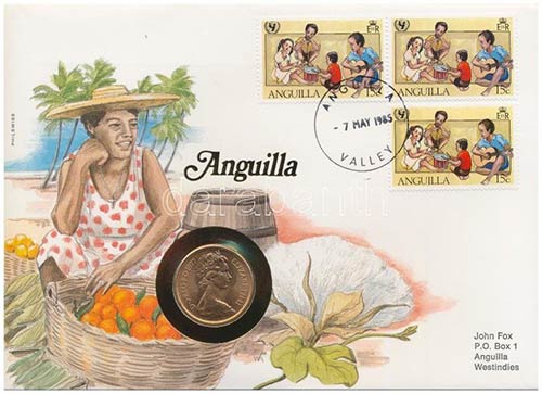 Anguilla 1977. 2p, felbélyegzett ... 
