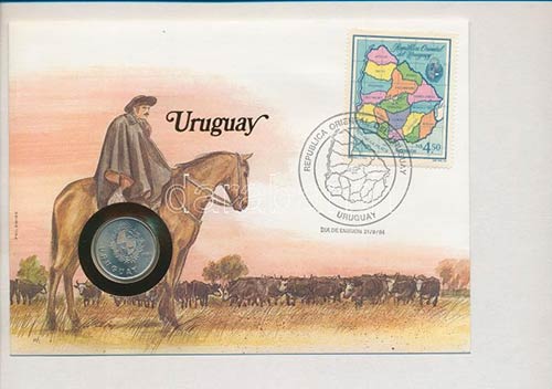 Uruguay 1980. 1NP, felbélyegzett ... 