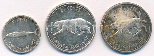 Kanada 1967. 10c Ag + 25c Ag ... 