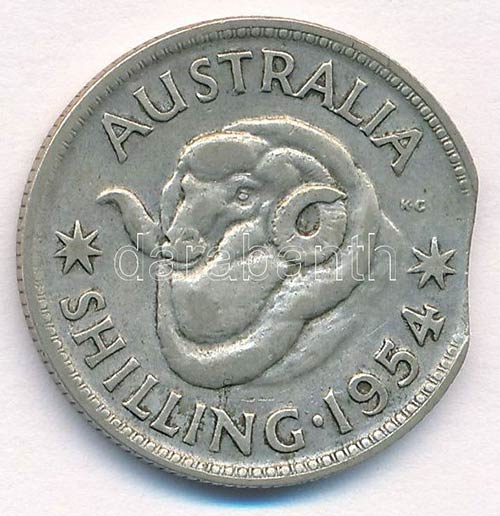 Ausztrália 1954. 1Sh Ag II. ... 