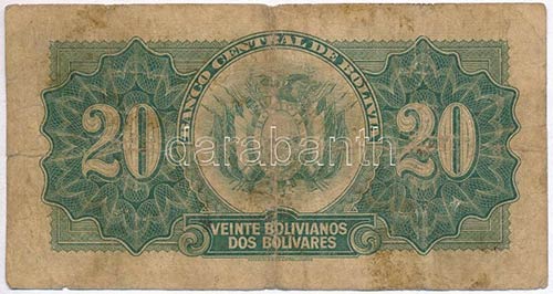 Bolívia 1928. 20B T:III-
Bolivia ... 