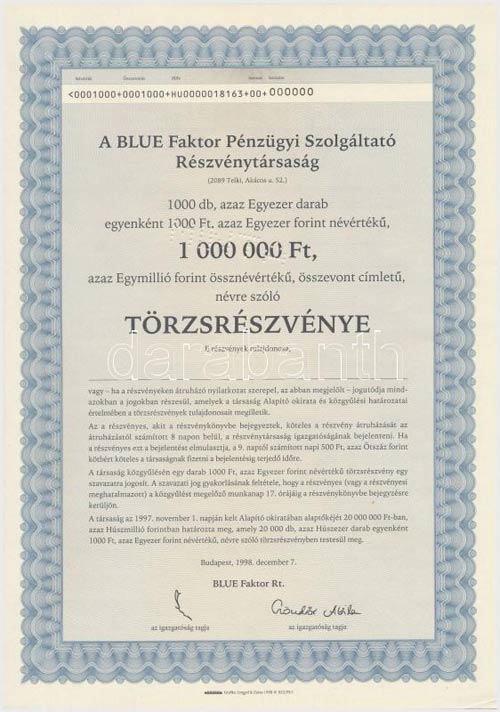 Budapest 1998. BLUE Faktor ... 