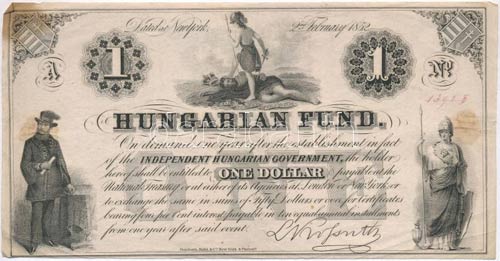 1852. 1$ A Kossuth bankó ... 