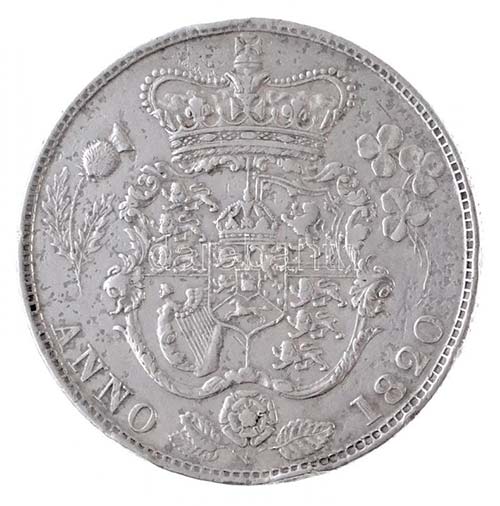Nagy-Britannia 1820. 1/2C Ag IV. ... 