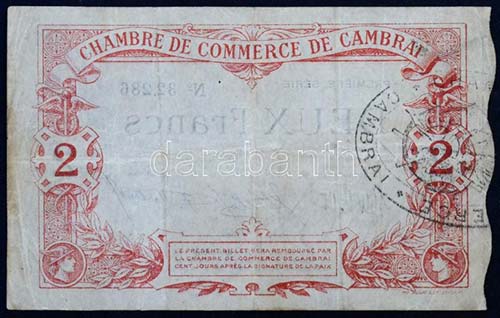 Franciaország / Cambrai 1914. 2Fr ... 