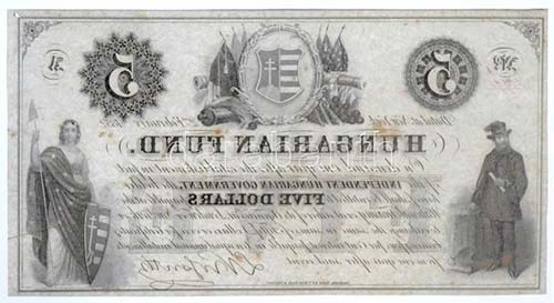 1852. 5$ A Kossuth bankó ... 