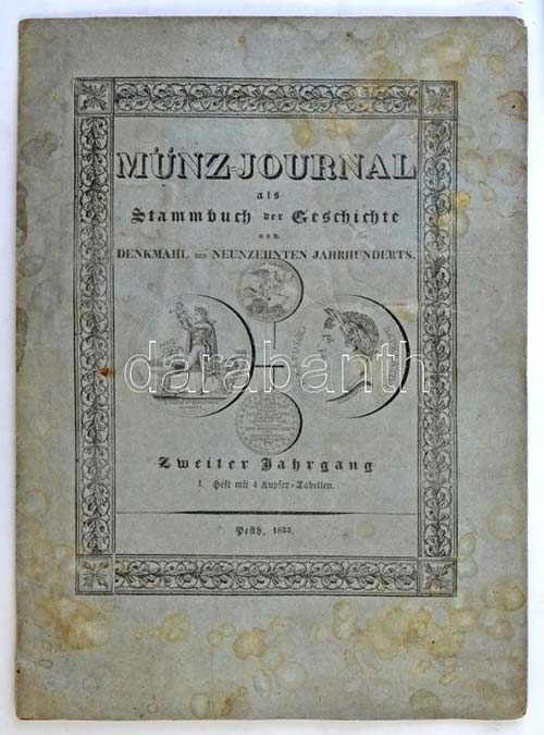 1833. Münz-Journal als Stammbuch ... 