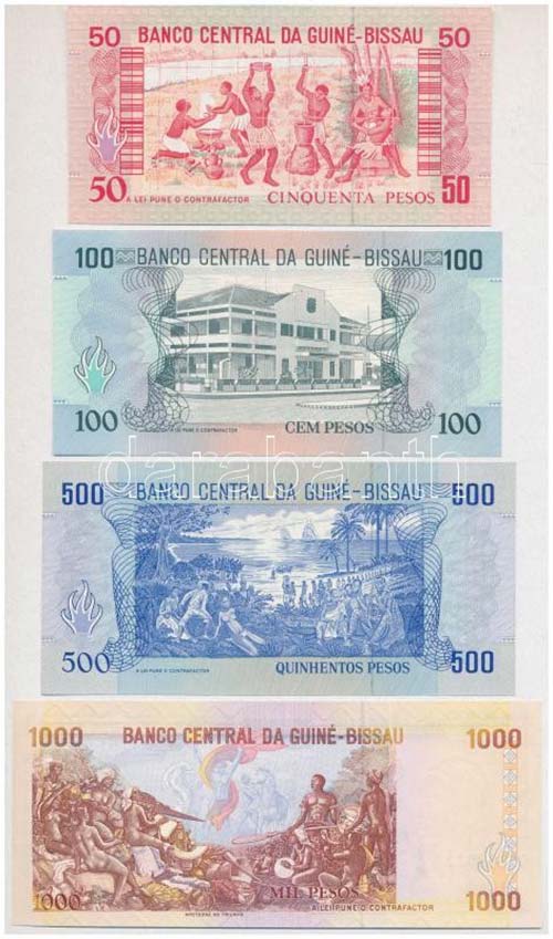 Bissau-Guinea 1990. 50P + 100P + ... 