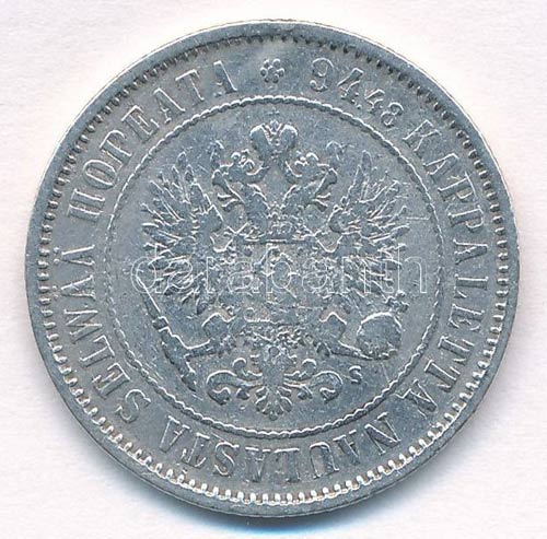 Finnország 1874S 1M Ag II. ... 