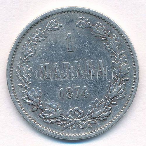 Finnország 1874S 1M Ag II. ... 