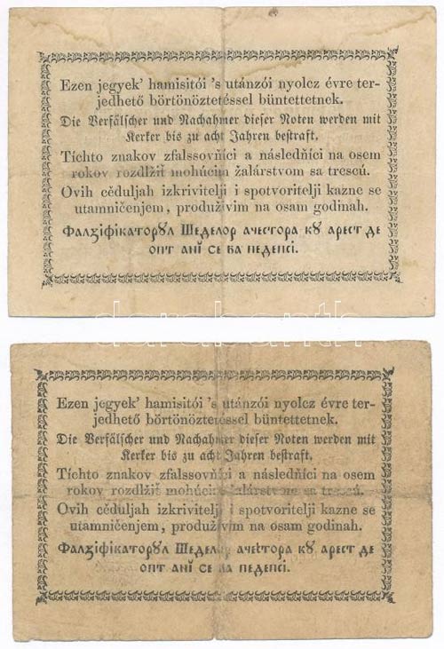 1849. 30kr Kossuth bankó (2x) ... 