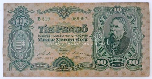 1929. 10P Deák Ferenc T:III  ... 