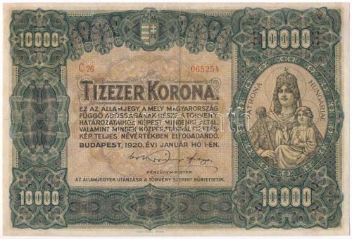 1920. 10.000K Orell Füssli ... 