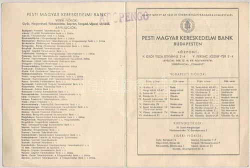 1946. Pesti Magyar Kereskedelmi ... 
