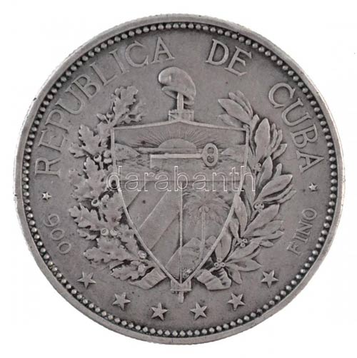 Kuba 1897. 1P Ag Szuvenír Peso ... 