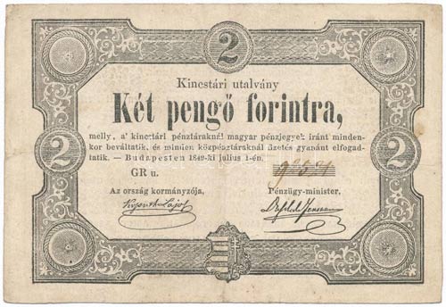 1849. 2Ft Kincstári utalvány ... 