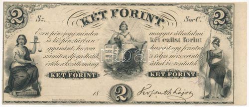 1852. 2Ft Kossuth bankó C ... 