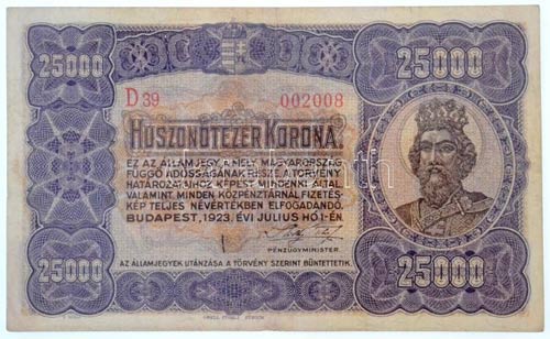 1923. 25.000K Orell Füssli ... 