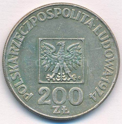 Lengyelország 1974. 200Zl Ag A ... 