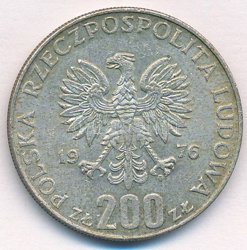 Lengyelország 1976. 200Zl Ag ... 