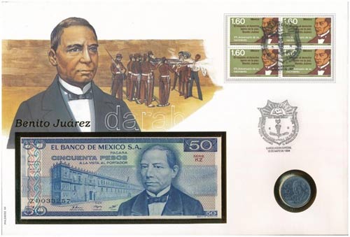 Mexikó Benito Juárez érmés ... 