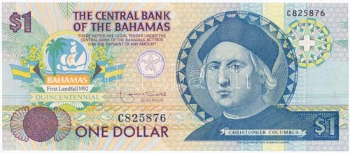 Bahamák 1992. 1$ Kolombusz T:I ... 