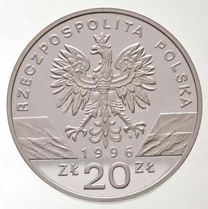 Lengyelország 1996. 20Zl Ag Sündisznó ... 
