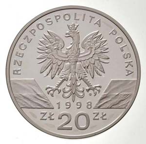 Lengyelország 1998. 20Zl Ag Nádi varangy ... 